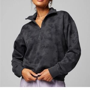 Fabletics Black Quarter-Zip Pullover